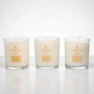 Trio de bougies parfumées Bine Bine Romantic Lac Rose et Ma Maad La Perle Wussulan